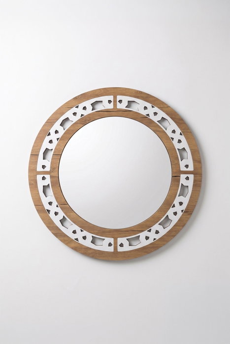 Hanah Home Espejo Decorativo de Madera Wenge